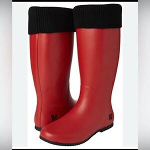 Butterfly Twists Windsor Red Rubber Rainboots